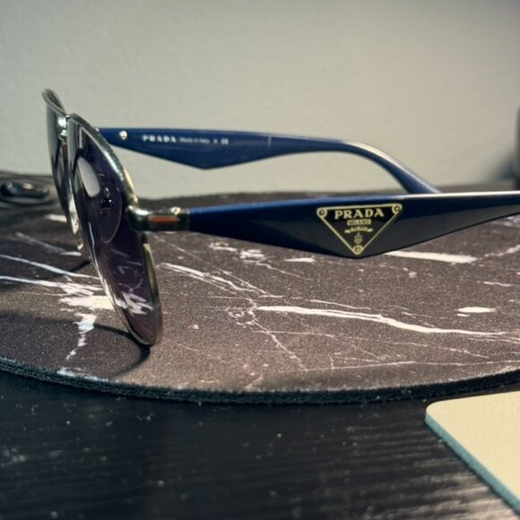 Prada SPR 53Q Sunglasses 60mm | Silver Frame Grey Gradient Lens | Authentic - Picture 2 of 7